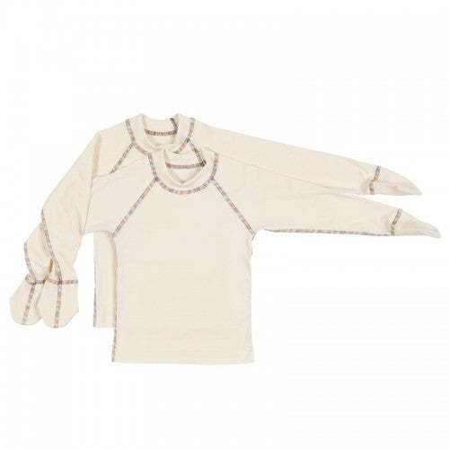 【かきむしりOK 傷防止パジャマ】アトピー用Tシャツ エコオーガニック ナチュラル(1枚ずつ) 70-140cm